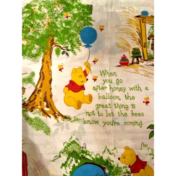 Charming Vintage Walt Disney Winnie the Pooh 80's Nursery Set Curtains & Bedding - Picture 10 of 16